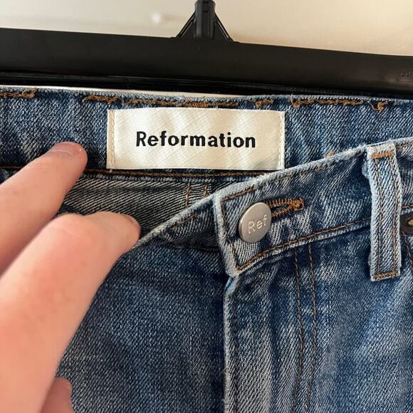 Reformation Julia High Cigarette Jean Size 27 Color Blue - Picture 6 of 9